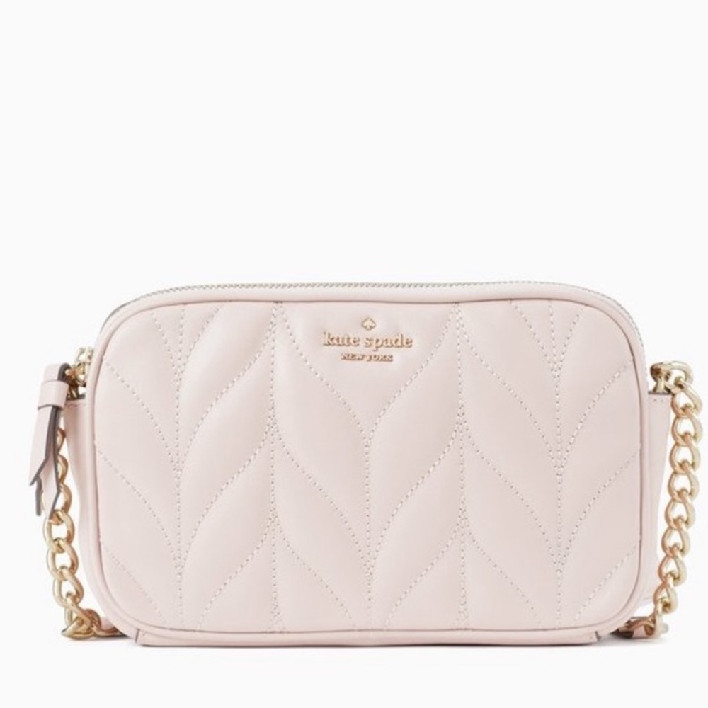 Kate Spade Briar Lane Quilted Kendall Peach Puff Crossbody Bag